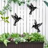 1Pc Metal Hummingbird Wall Decoration Hollow Out Iron Bird Sculpture Wall Hanging Figurines Ornament Home Decor