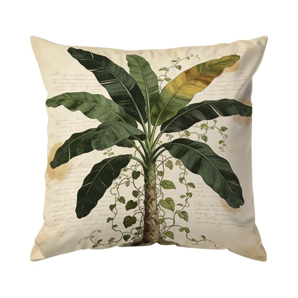 Vintage Green Leaf Serie Pillowcase Printed Polyester 40/45/50Cm Throw Pillowcover Decorative Sofa Cushion Pillowslip Home Decor