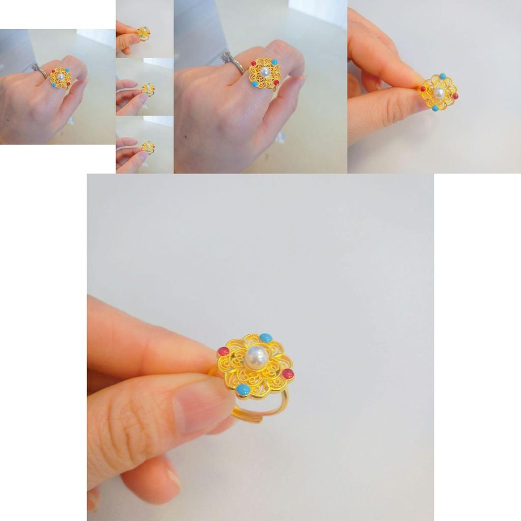 Unique Gold Plated Brass Ring With Vintage Flair Adjustable Design For Fashion Lovers