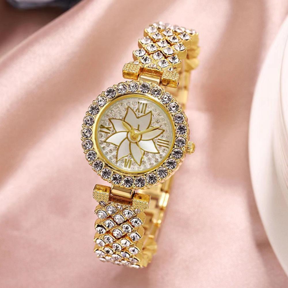 Fashion Gypsy Bracelet Watch Flower Diamond Women S Watch Quartz Watch Bulk price