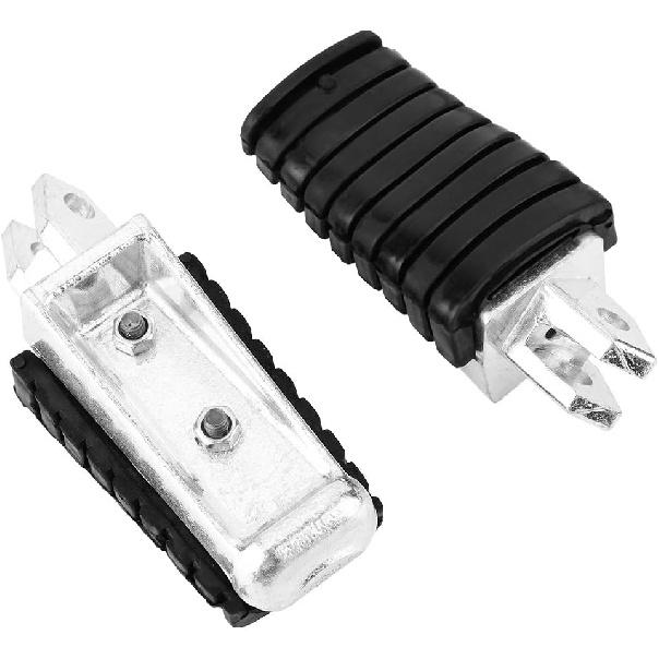 Qiilu Motorrad Fußrasten Anti-Rutsch Gummi Vordere Fußrasten Fußstütze Trittbrett für XV250 XV125 XV400 XV500 XV535 XV750 XV1100 XVS125 XVS250 XVS400