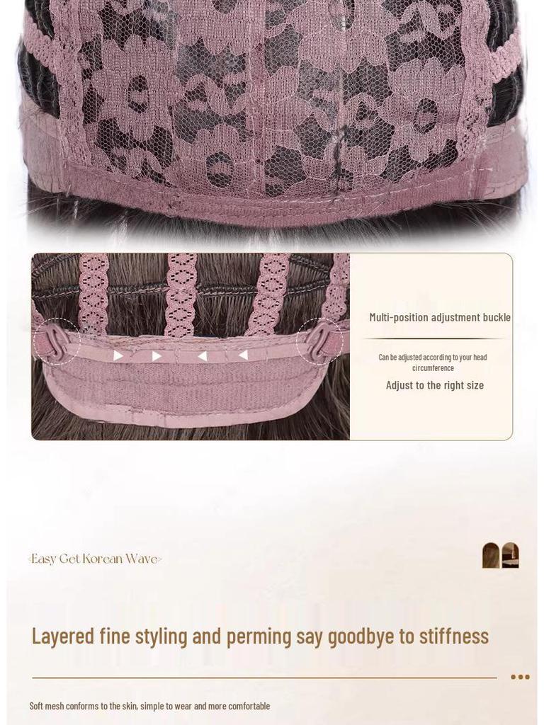 Women's Natural Long Full Cap Wig with Realistic Large Waves and Seamless Middle Part Bangs