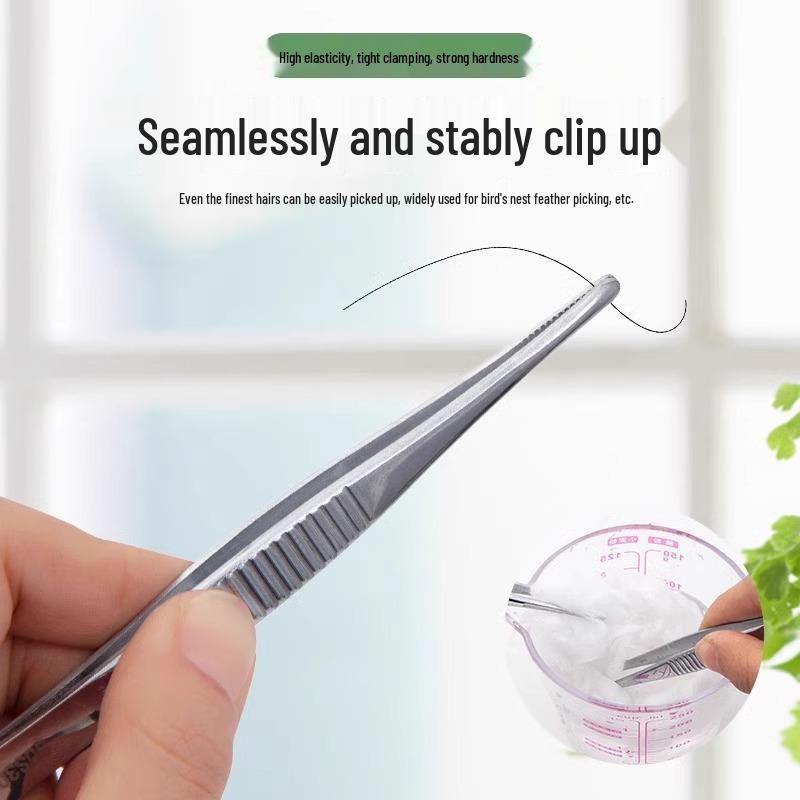 Stainless Steel 304 Bent Tip Tweezers for Aquatic Plants and Succulent Care