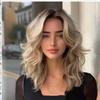 Nová paruka dámské krátké kudrnaté vlasy módní top barvení postupná změna blond paruka chemické vlákno pokrývka hlavy