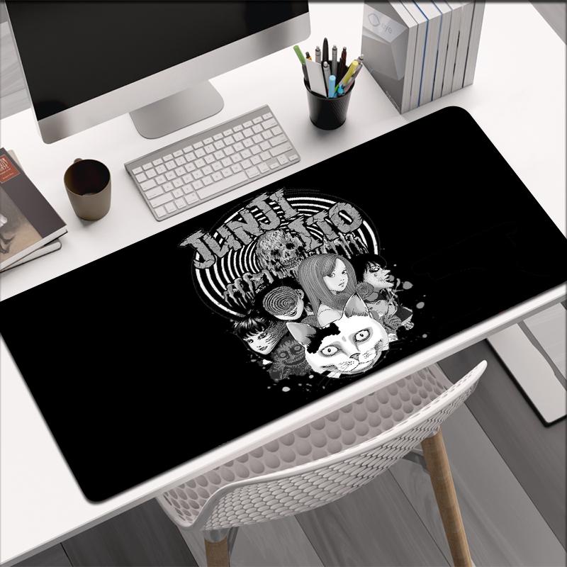 Junji Ito Xxl Mouse Pad Gaming Accessories Keyboard Alfombrillas De Ratón Soft Computer Desk Mat Pc Gamer Cabinet Mousepad Large
