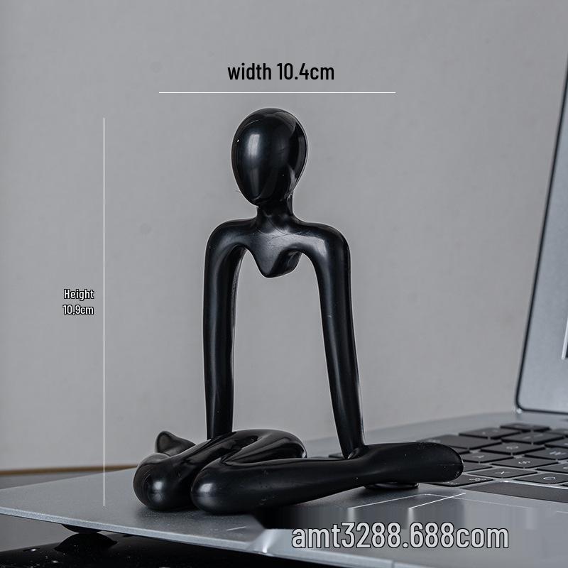 Minimalist Abstract Thinker Figure: Small Ornament for Study, Living Room, or Entrance Hall Decor