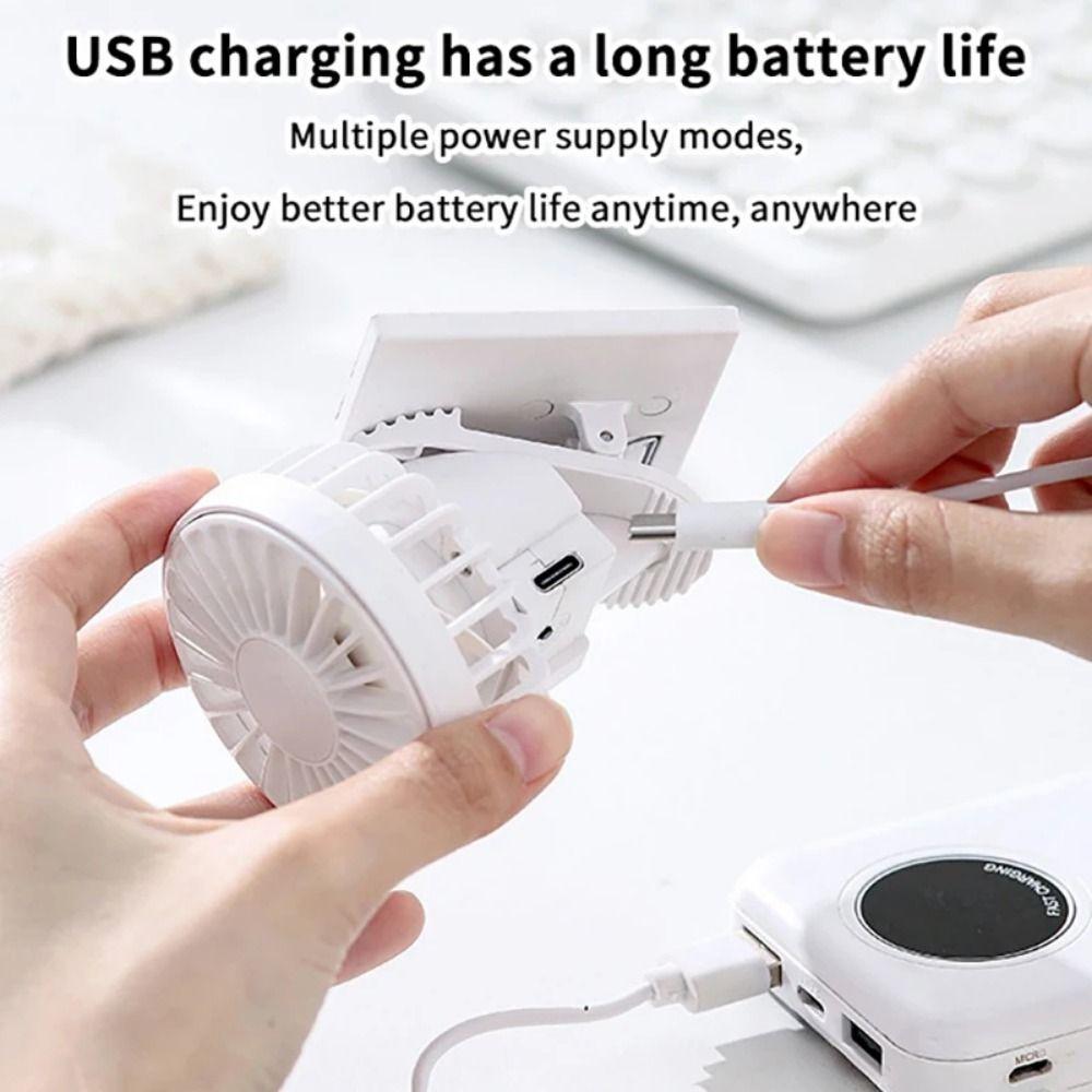 Low Noise Portable Solar Fan Adjustable Small Air Cooler Convenient Mini Solar Powered Fan  Sports