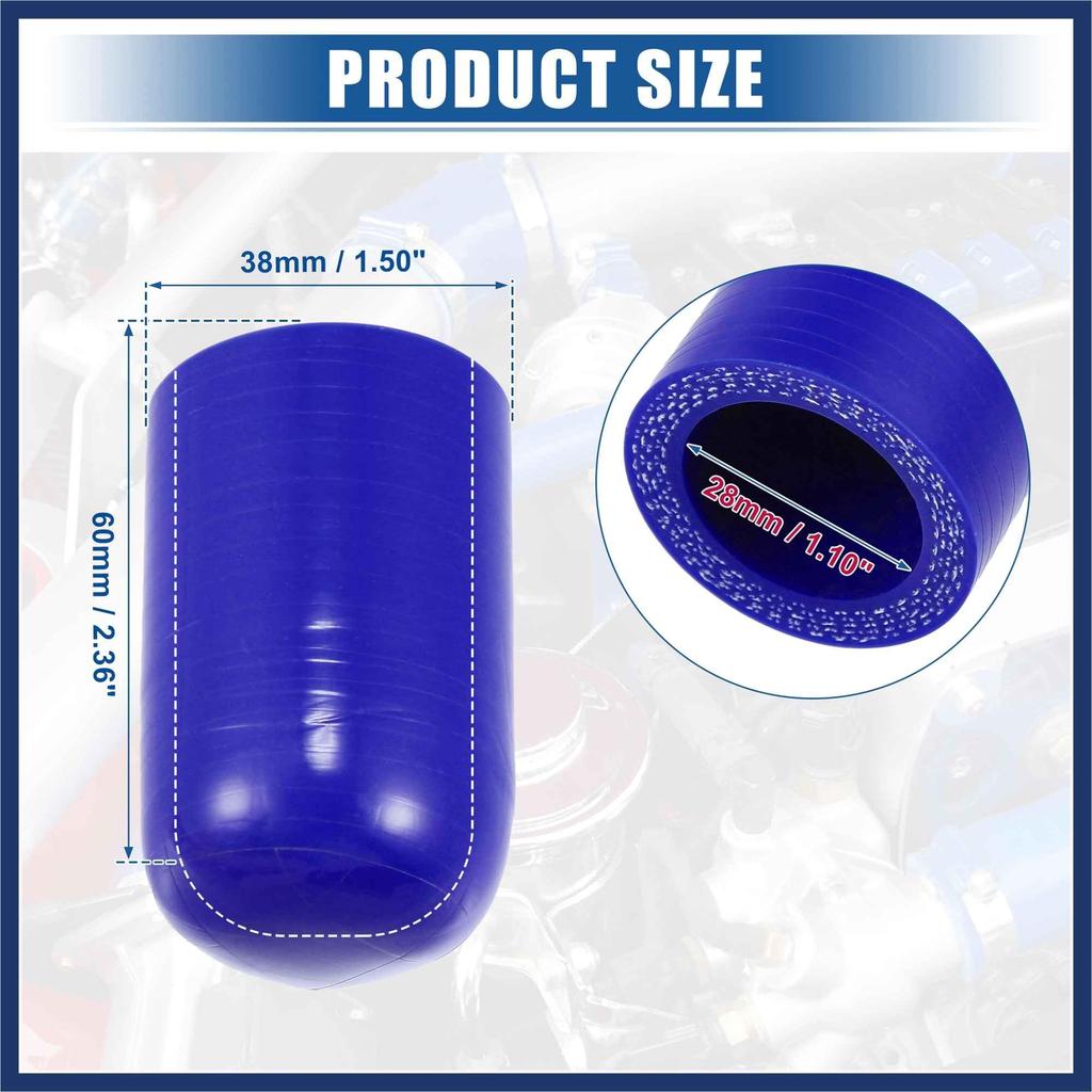 ARISELIFT Silikonkappe mit 28mm Innendurchmesser Blaues Schlauchband für Heizungsbypass-Vakuumanschluss Fahrrad