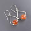 Carnelian Gemstone 925 Sterling Silver Elegant Jewelry Earrings 1.80" For Gift EE-33-27
