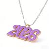 Sturdy Alloy 2026 Year Necklace Pendant Commemorating Life Event Comfort Fit For Daily Wear Elegant Accessory
