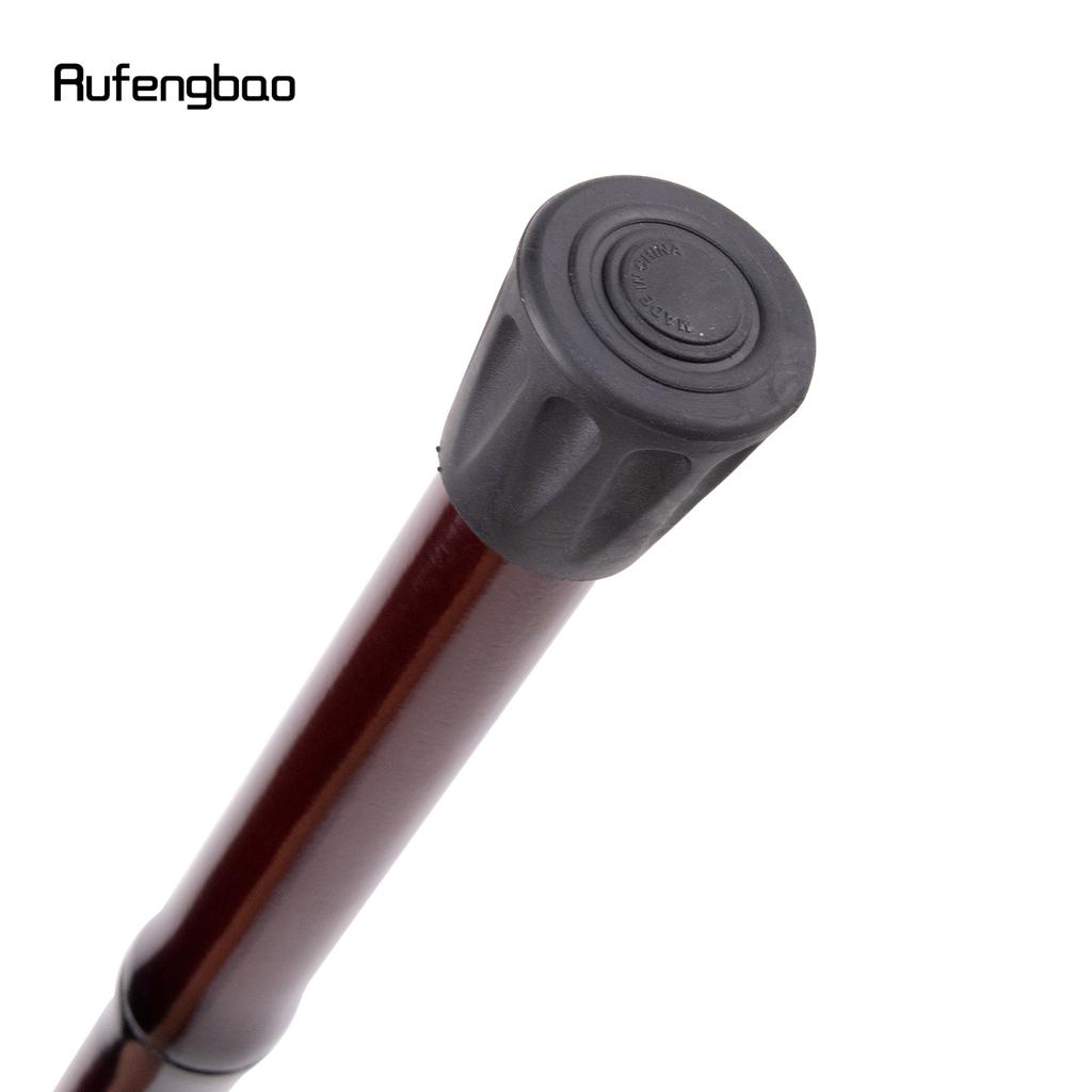 Roter Holzstock mit einem Gelenk, modischer Gehstock, dekorativer Cosplay-Stock, Halloween-Streitkolben, Krücke, Stab, Krummstab, 92cm