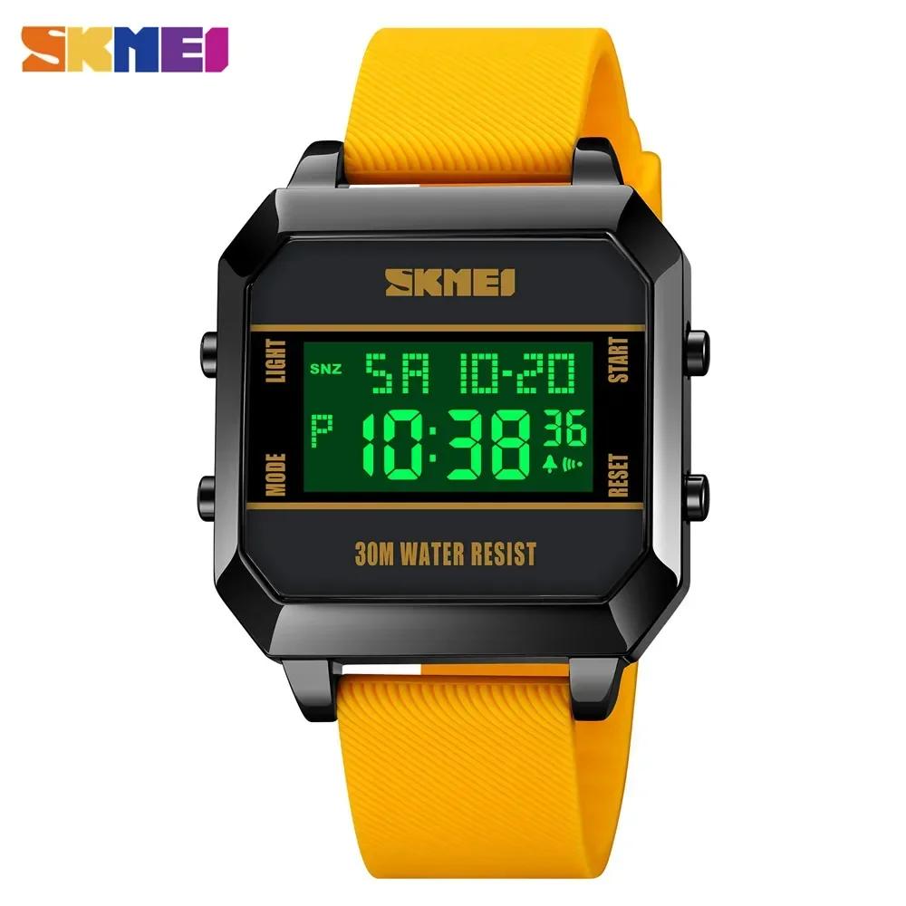 SKMEI 1848 Clock reloj hombre Digital movement Wristwatch For Mens Sport Watches 3Bar Waterproof LED Light Electronic Countdown