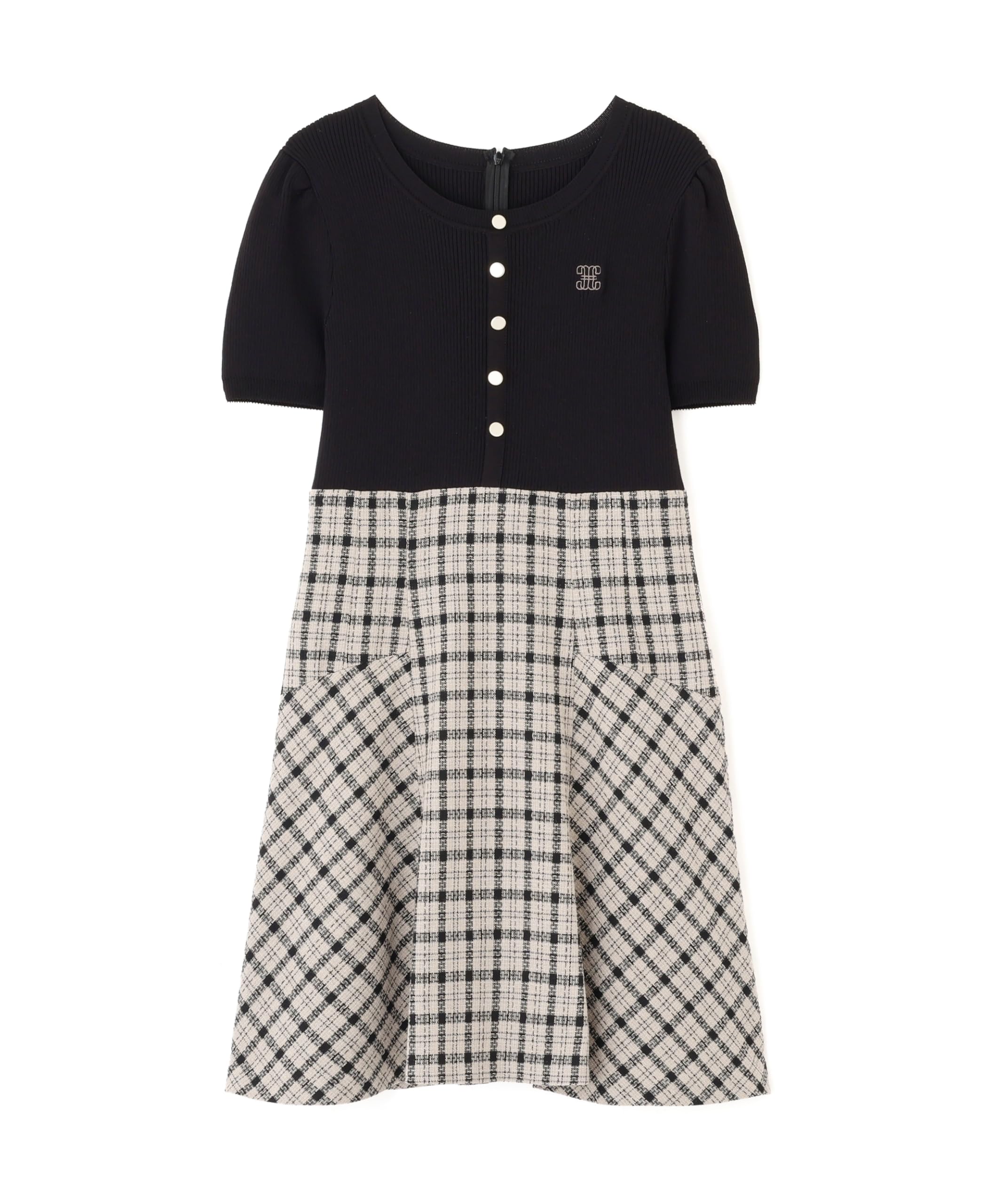 

Клетчатое мини-платье Jill by Jill Stuart в черно-молочной клетку женское