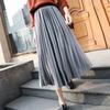 Women's High,waisted Maxi Skirt With Velvet