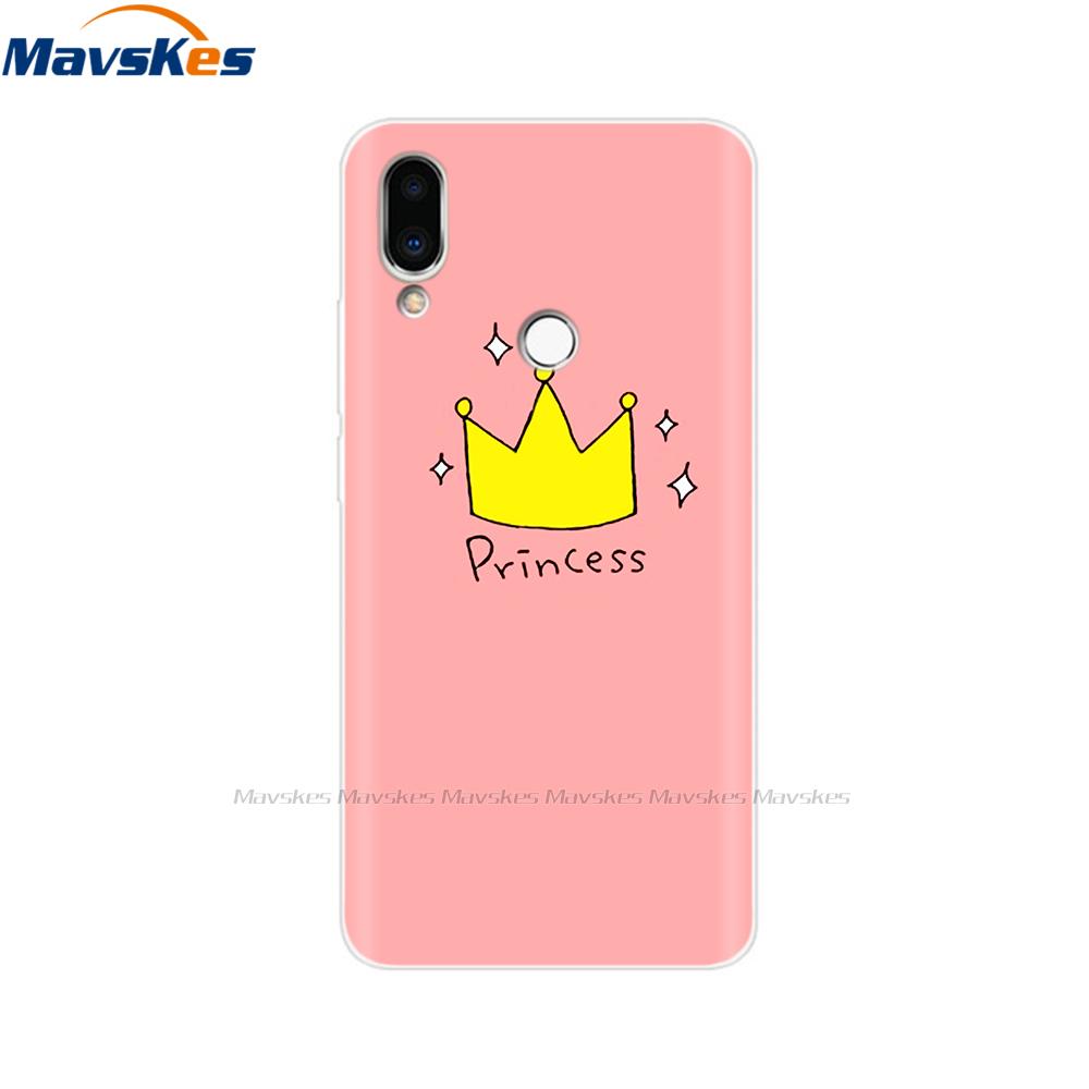 Soft TPU Case for Meizu Note 9 Cat Animal Flower Printed Protective Silicone Covers Phone Shells Bags Bumper for Meizu Note9