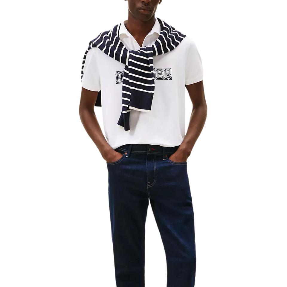 Tommy Hilfiger Comfortable Versatile Fashion Logo Short Sleeve Polo Shirt Men tops XM05641-YCF