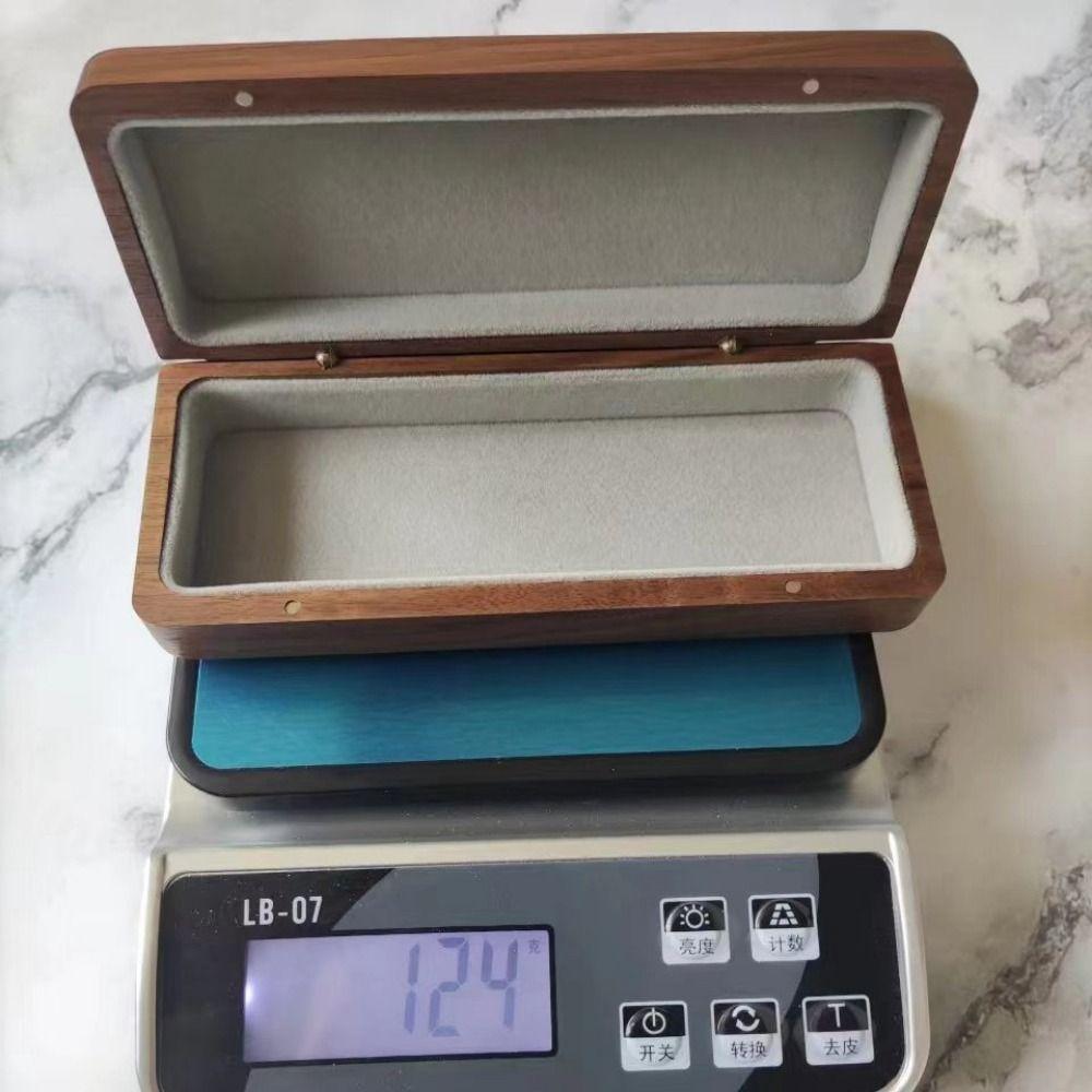 Outdoor Solid Wood Myopia Storage Box Glasses Case Wooden Case Black Walnut