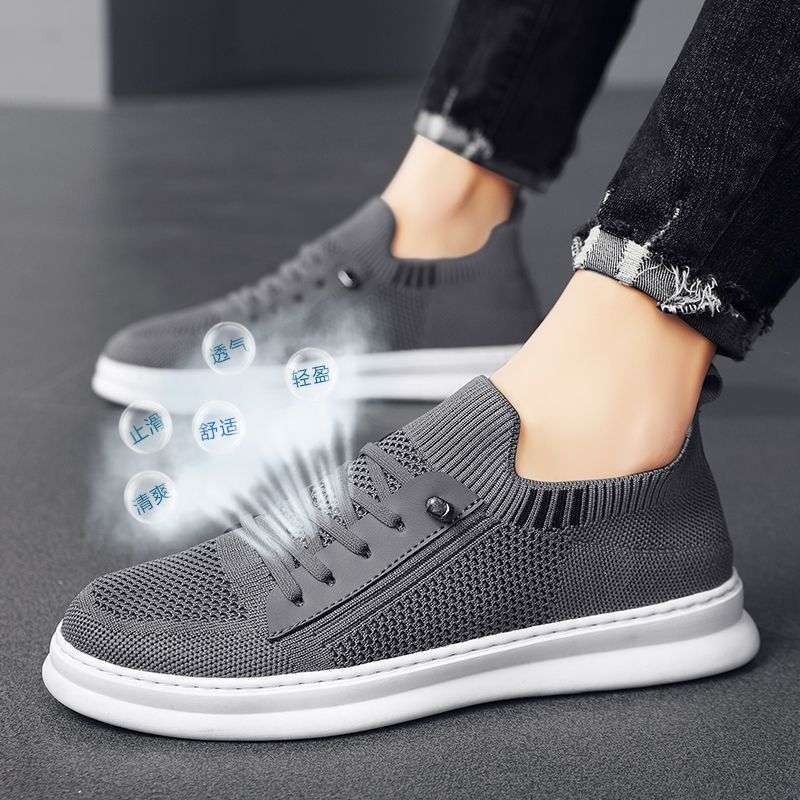 2025 summer mesh shoes men's casual shoes board shoes versatile lightweight soft-soled sports shoes
