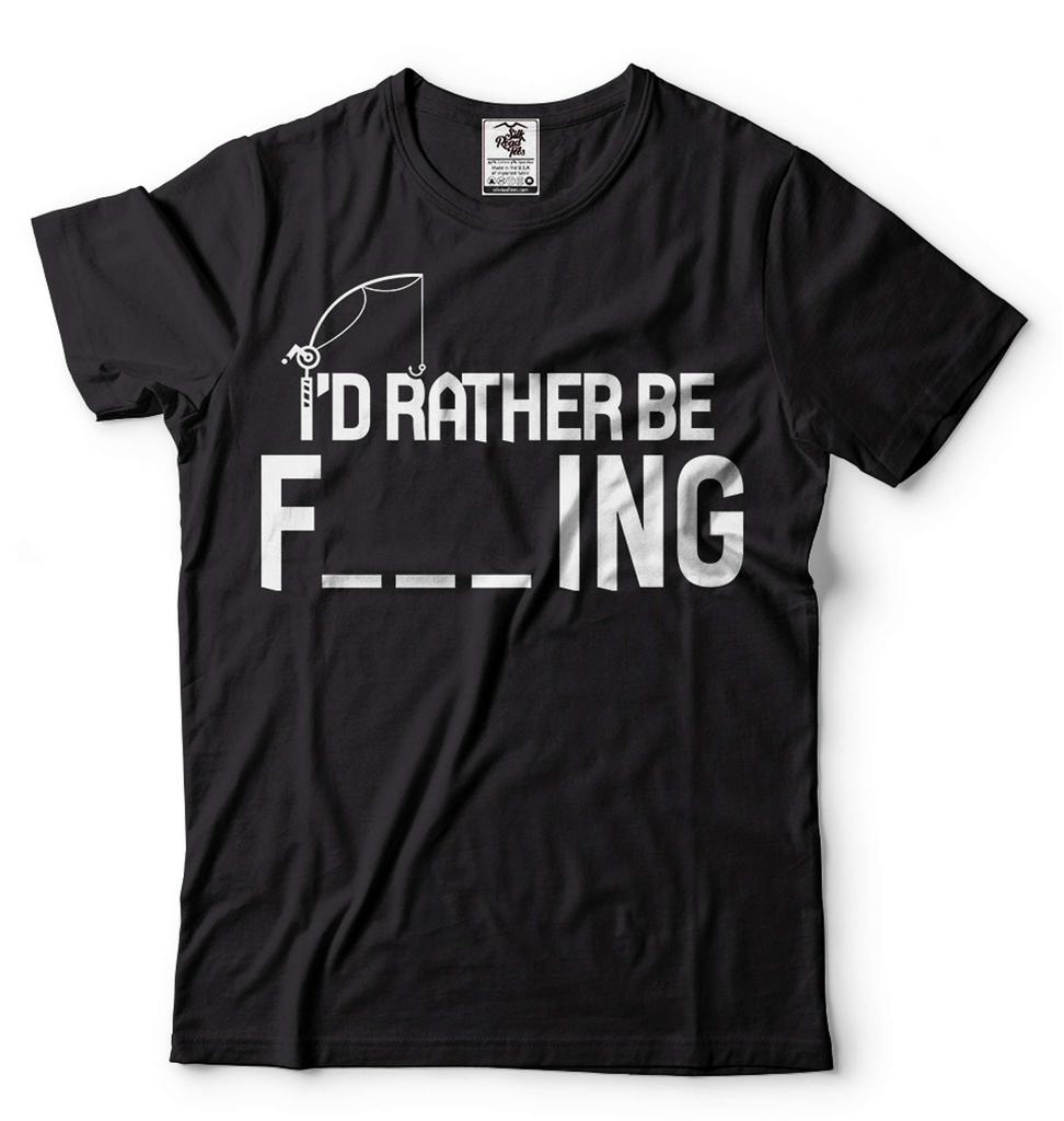 I'D Rather Be Fishing Shirt Funny Fishing Tee Gift For Men Fishing Gifts For Him