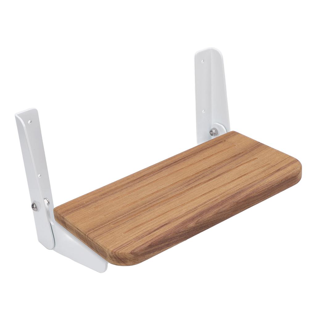 Klappbare Teakholz-Fußstütze mit Aluminiumlegierungs-Halterung Platzsparende faltbare Fußstützplatte für Bootssteuerstand