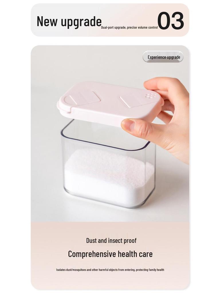 Adjustable Kitchen Seasoning Box Set with Dual-Opening Compartments