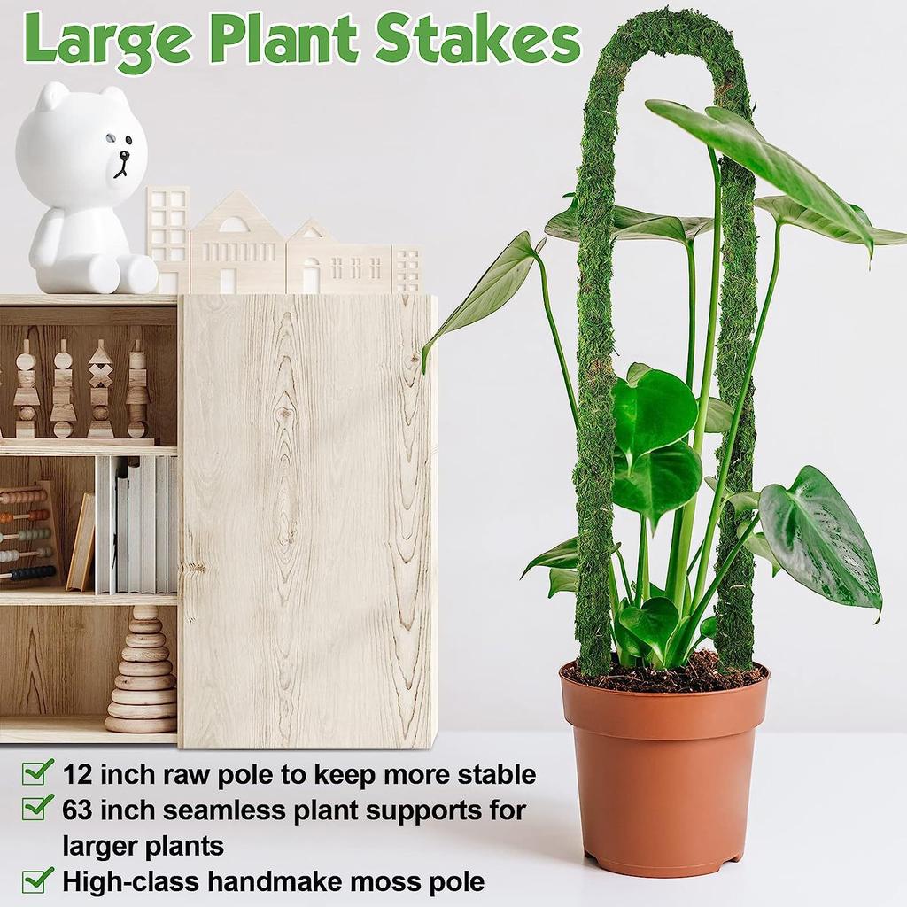 1pc Bendable Moss Pole for Plants Monstera Moss Poles for Climbing Plants Plant Stakes for Indoor, Monstera Plant Support