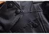 European Style Autumn/Winter Elegant Women's Lychee Pattern Leather Jacket