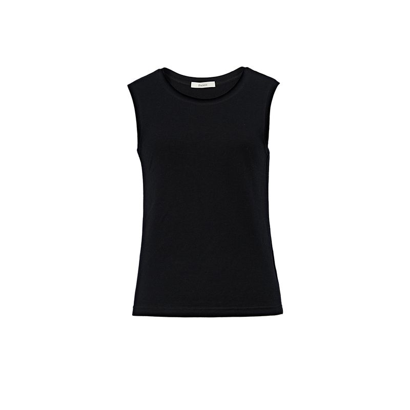 

Blacknini Bean Bag Sets Silk Cashmere! Luxury Row Style Nude Feel Cloud Soft Knitting Vest Tops/Pants Silk Cashmere Tops-Black M