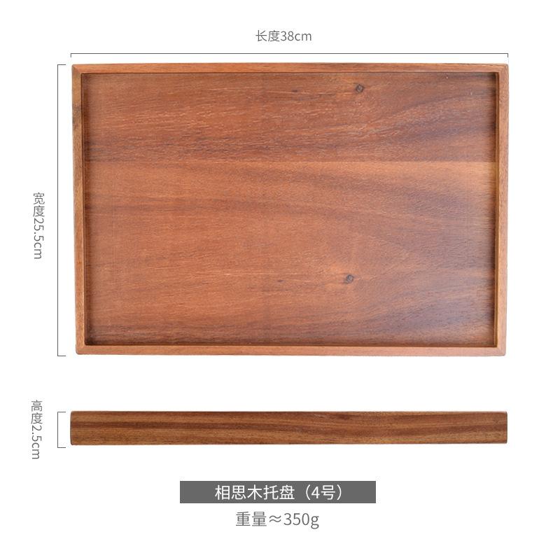 Walnut Wooden Serving Tray Tea Cup Saucer Trays Fruit Plate Storage Pallet Plate Decoration Japanese Food Rectangular Plate