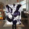 1PC Black Butler Print Flannel Blanket, High quality All Seasons, Home Decor, Warmth and Comfort, Perfect for Christmas Gifts