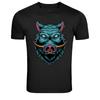 Samurai Krieger Hund Helm Japanische Maskottchen Grafik T-Shirt