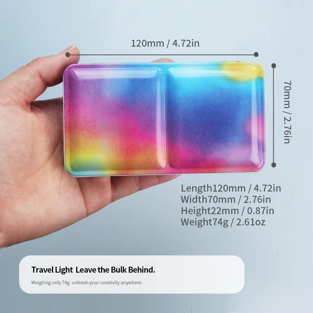 Leere Falt-Eisenkiste Faltbare Aquarellfarbkasten Tragbare Kunstbedarfsbox Aquarellfarbe