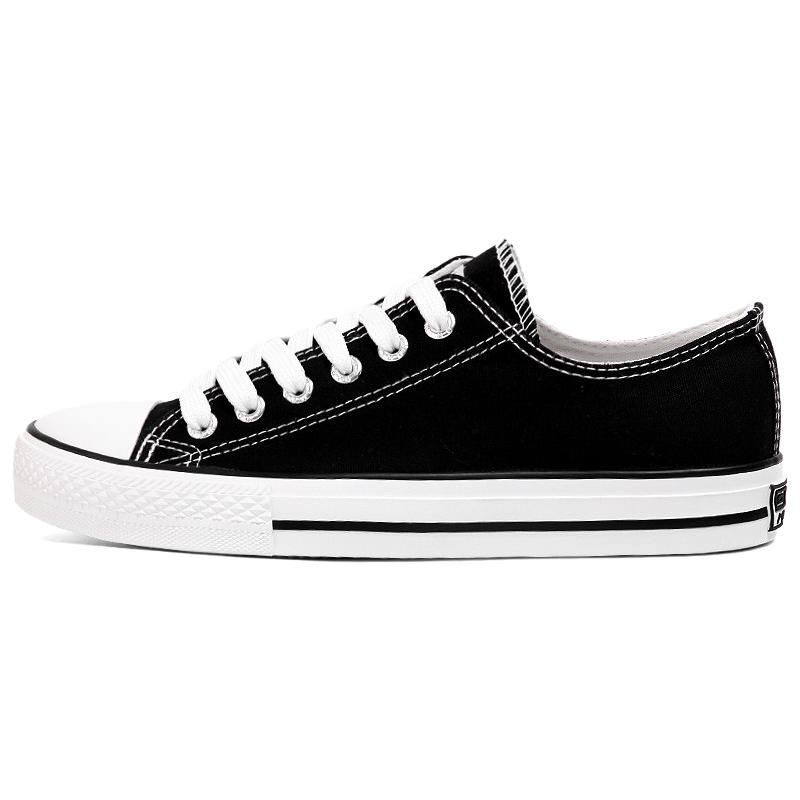 Warrior Suola in Gomma Comode Traspiranti Scarpe Basse in Tela Unisex Sneaker Nere T39102