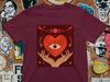 Mystic Eye Heart T-Shirt: Boho Spiritual Graphic Tee