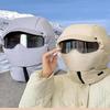 Windproof Full Face Cover Outdoor with Goggles Winter Cycling Cold Windscreen Ski Mask Bike Warm Padded And Thickened Head Cover