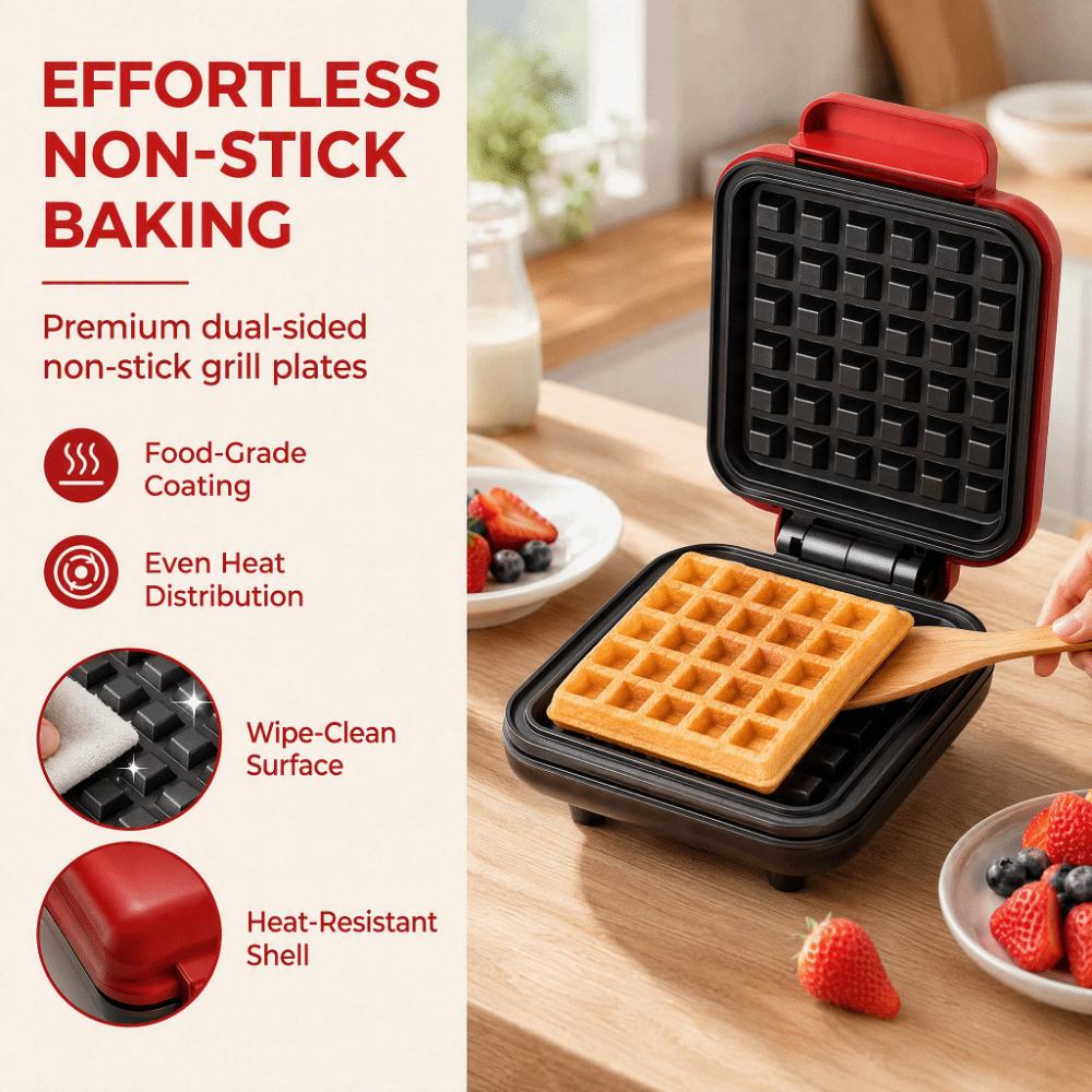 Non-Stick Waffle Donut Maker Quick Heating Donut Toaster Portable Donut Maker Apartment
