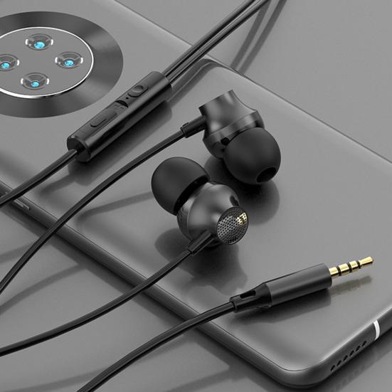 3.5mm Wired Earbuds Reduction HD-compatible Calling Intelligent Noise Stereo Safe Portable Phone Call