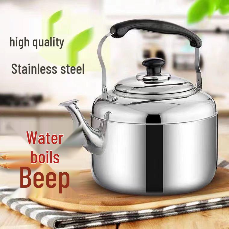 Food Grade Stainless Steel Whistling Kettle, Large Capacity for Gas and Induction Stoves