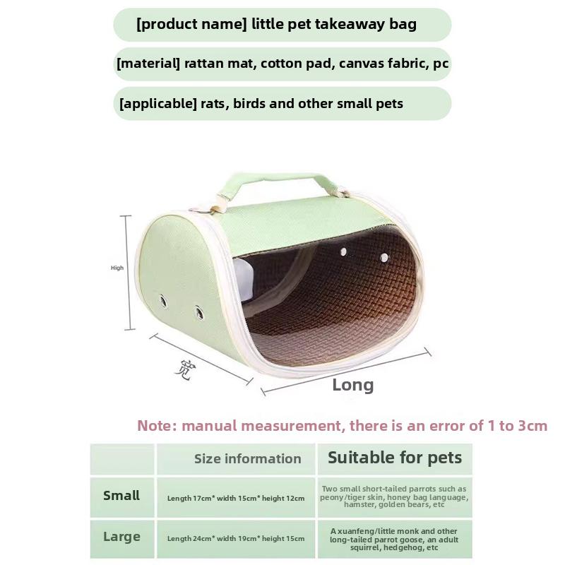 Small Pets Crossbody Traveling Bag Portable Foldable Cute Breathable Handbag Pets Bird Hamster Going Out Products Accessories