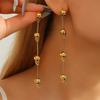 Halloween Skull Long Drop Earrings For Women Gothic Dangle Earrings Punk Party Jewelry Gift