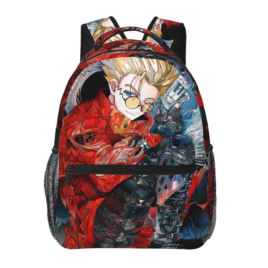 Trigun Vash Anime Manga Student Backpack School Bag Hiking Travel Daypack for Boys Girls Fashion Bookbag Shoulder Bags
