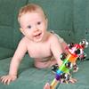 6pcs Wooden Jingle Hand Bells Rainbow Handle Wooden Bells Jingle Stick Shaker Rattle Musical Toys