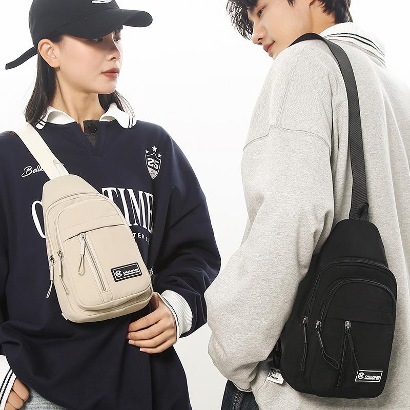 Chest Bag for Women Sports Shoulder Bag for Cycling Breasts for Men Travel Splicing One Shoulder Crossbody Bag