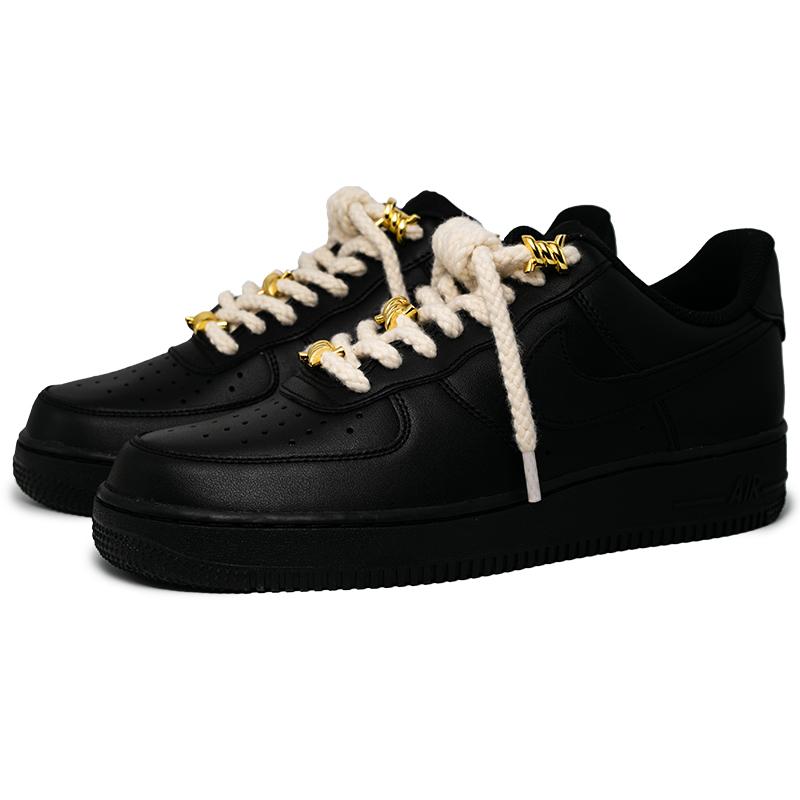 Nike Air Force 1 Black Warrior Minimalist Style Abrasion Resistant Abrasion Resistant Low top Skateboard Shoes Unisex CW2288-001(Team562-)