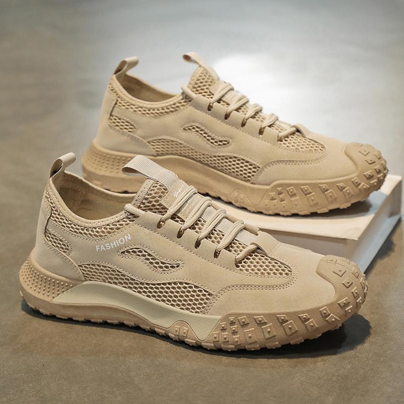 

YRZL Мужские кроссовки для бега Легкие спортивные кроссовки Дышащие Нескользящие кроссовки для мужчин Кроссовки для бега Летняя обувь для улицы 44 бежевый