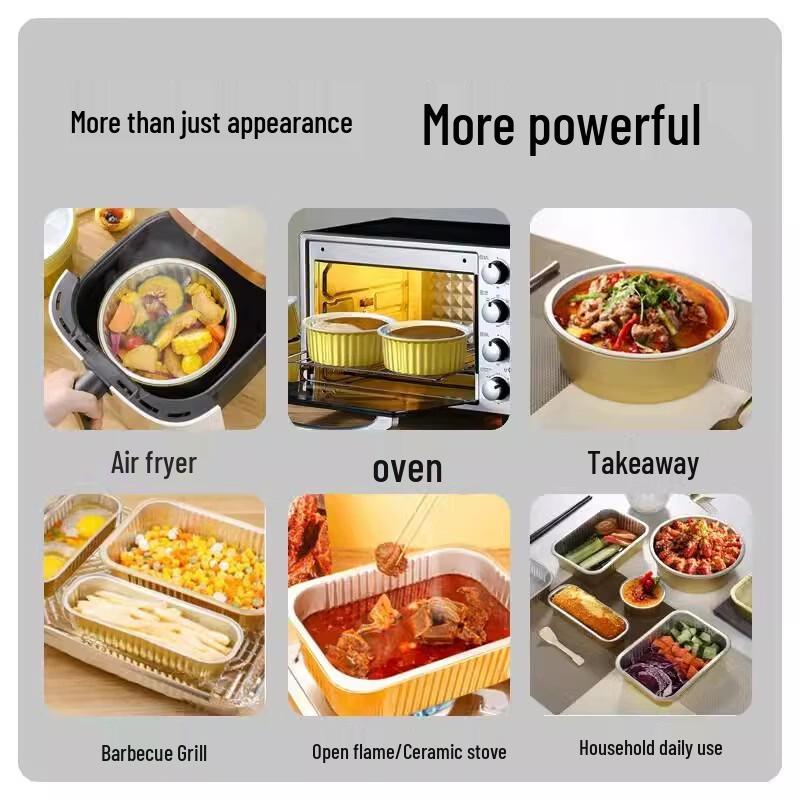 Zhishi Round Gold Aluminum Foil Food Containers
