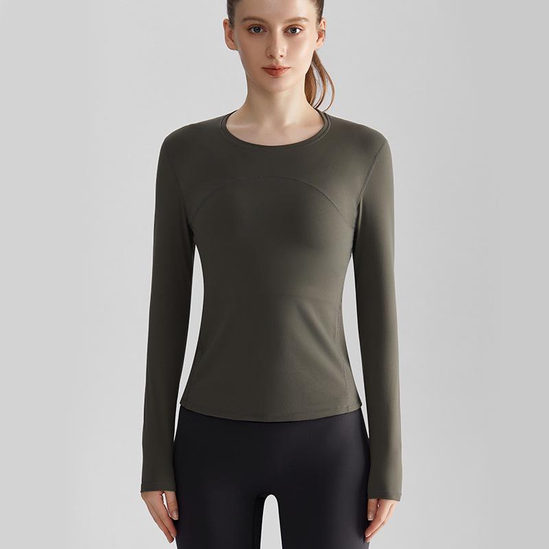 LAHN Women's Slimming Quick-Dry Long-Sleeve Sports Top - Breathable Outdoor Fitness & Yoga Wear