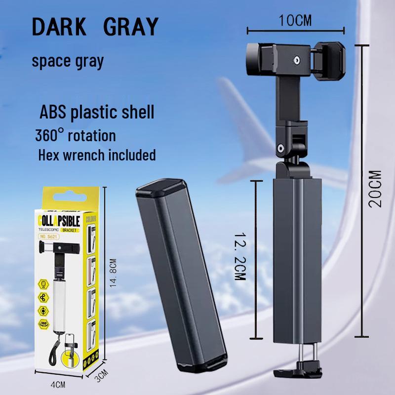 Portable Rotatable Aluminum Alloy Travel Stand for Airplane and High-speed Rail