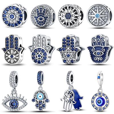 100% 925 Sterling Silver Classic Evil Devil's Eye Charms Beads For Women Fit 925 Original Bracelets Fine DIY Jewelry