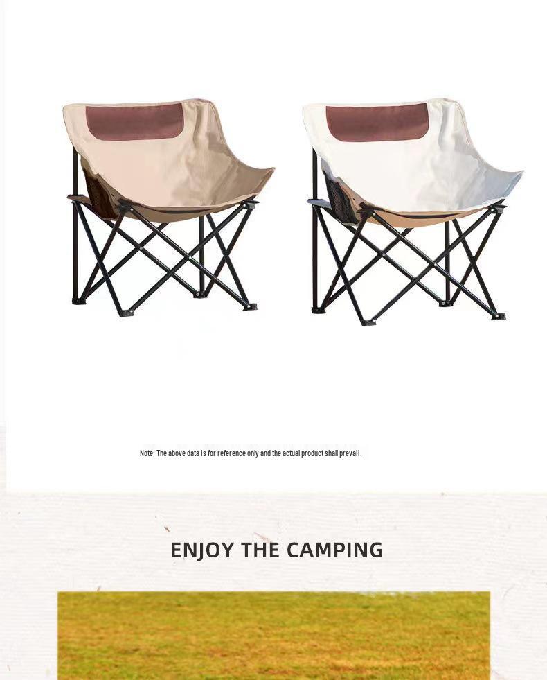 Portable Folding Moon Chair: Stylish Outdoor & Indoor Leisure Seating with Backrest